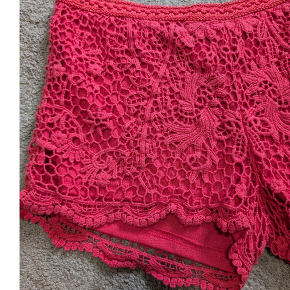Coral crochet shorts - Picture 3 of 4